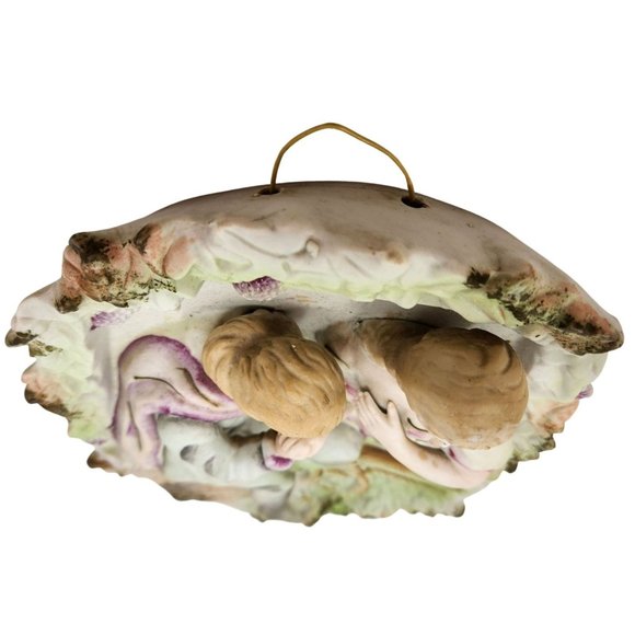 Antique Victorian Bisque Porcelain 3D Relief Wall Plaque 10 in x 7 in x 1.25 in - Picture 7 of 10